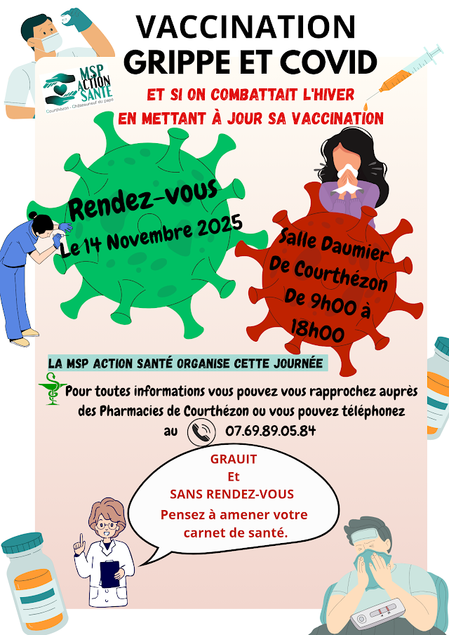 Vaccination contre la grippe et contre le Covid