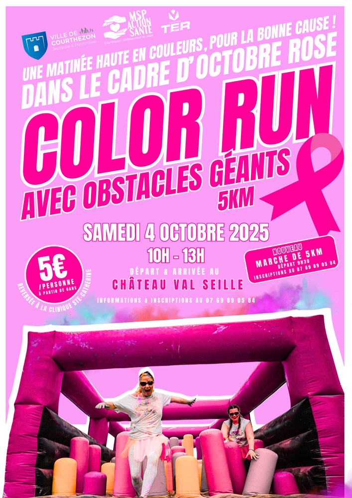 Color Run Octobre Rose de Courthézon